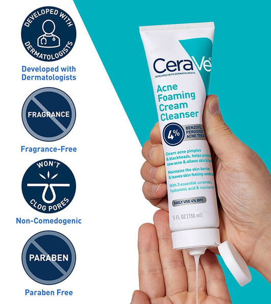 CeraVe Acne Foaming Cream Cleanser 4%